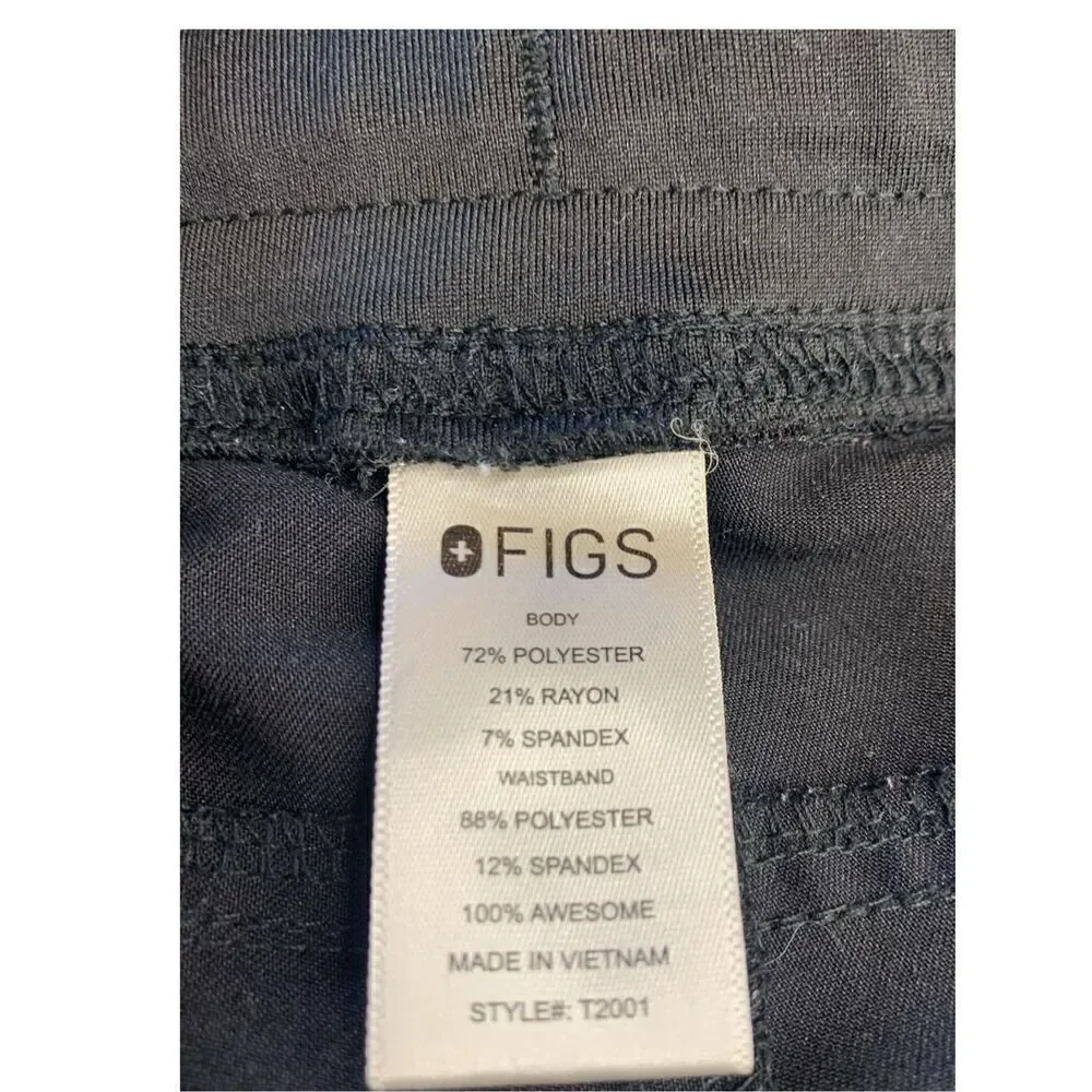 FIGS Scrub Pants Men's Technical Collection Double Pocket T2001 Black M Scrub